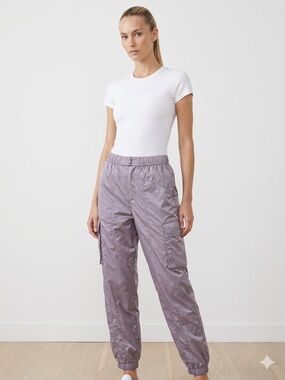 Fabletics Women's Elastic-Waist Active pants in Dusty Mauve